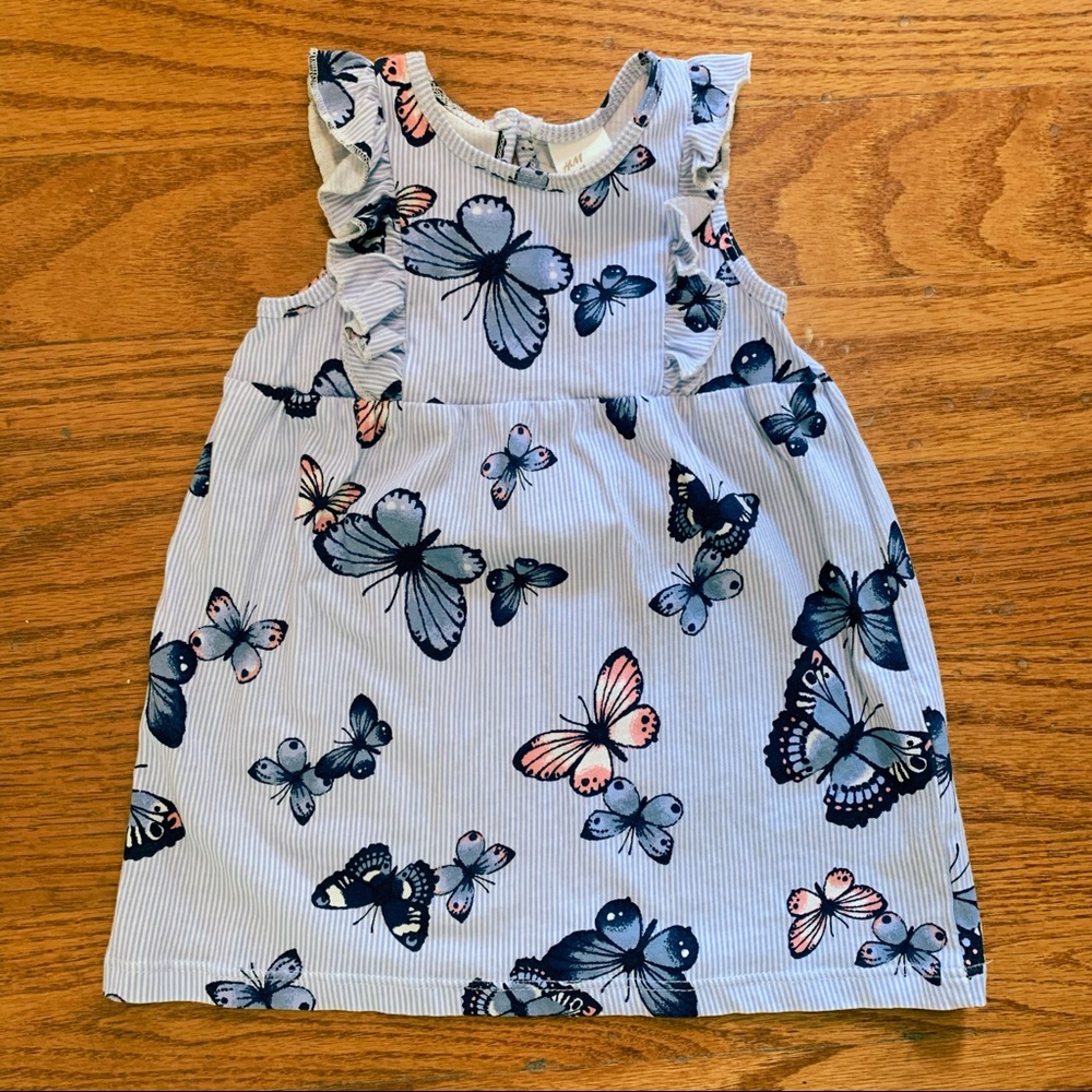 H&M Baby Girl Spring Butterfly Dress 4-6 Months